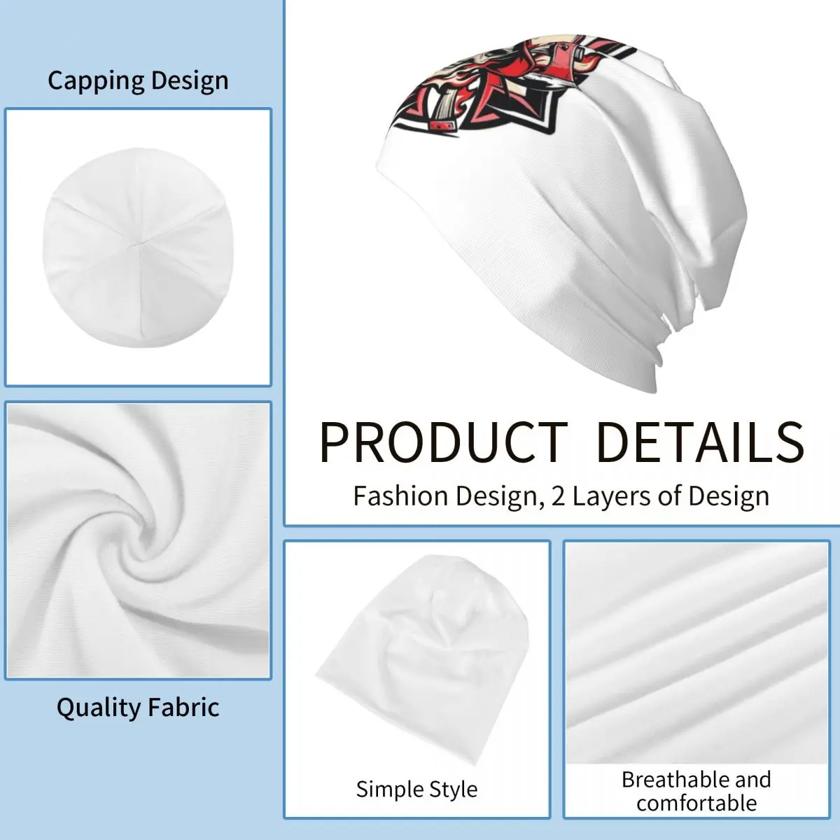 رجل الإطفاء الإنقاذ النار المالطية مع محاور متقاطعة 1 للجنسين الكبار بيني قبعات محبوك بونيه قبعة دافئة الخريف الشتاء Skullies القبعات #5