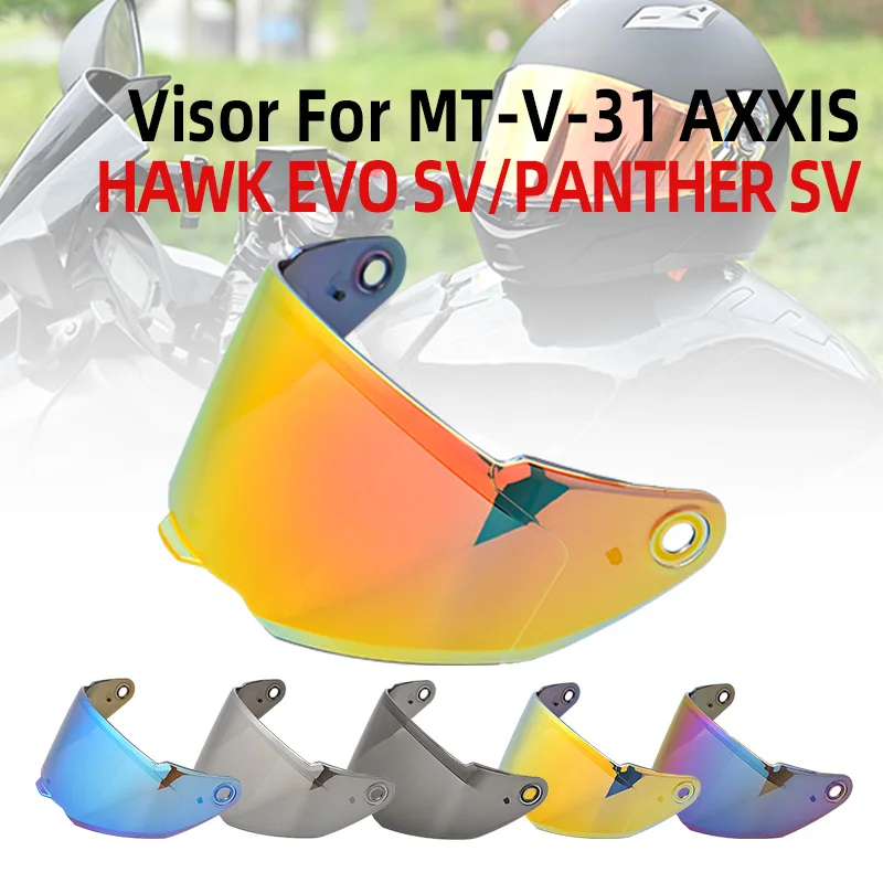 Helmet Accesorios For AXXIS Motorcycle Helmet Visor For MT-V-31 HAWK EVO SV PANTHER SV Sun Protection Windshield Anti-UV Casco