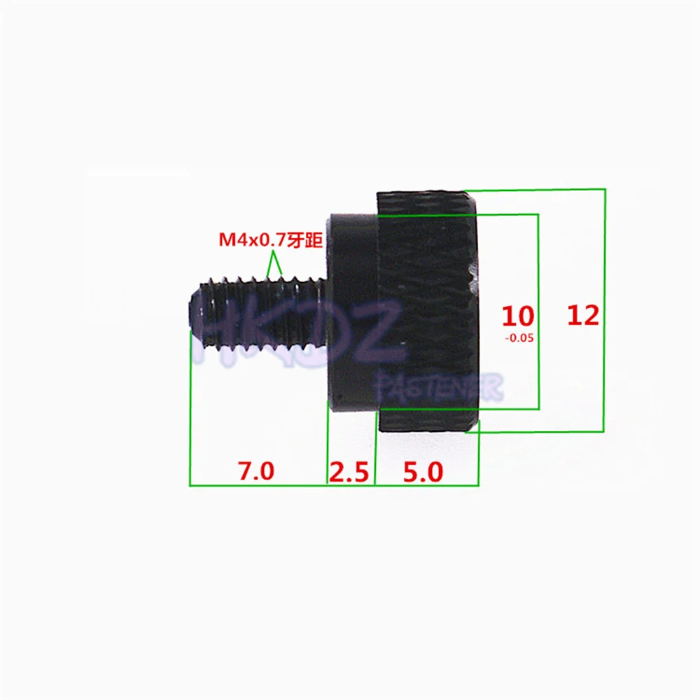 Aluminum Thumb Screw M4x7mm Aluminum Knurled Head thread Hand tighten Thumb Screws Decorative DIY Landscaping Computer Case Side