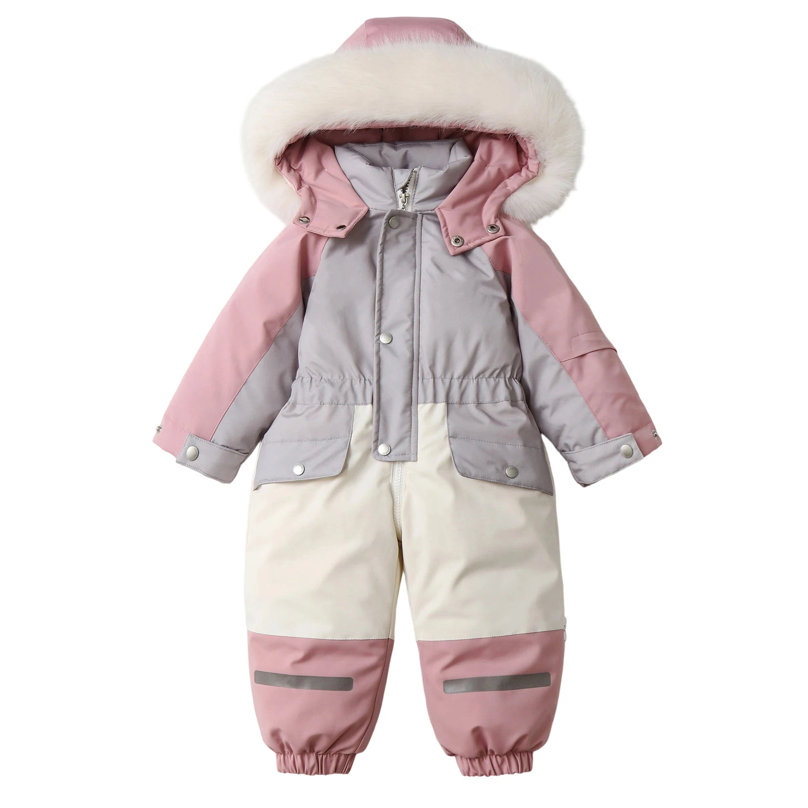 

-30Degree Children Winter Coat Thicken Baby Jumpsuit Warm Kids Ski Suit Waterproof Boys Overalls Hooded Baby Girls Snowsuit 1-5Y