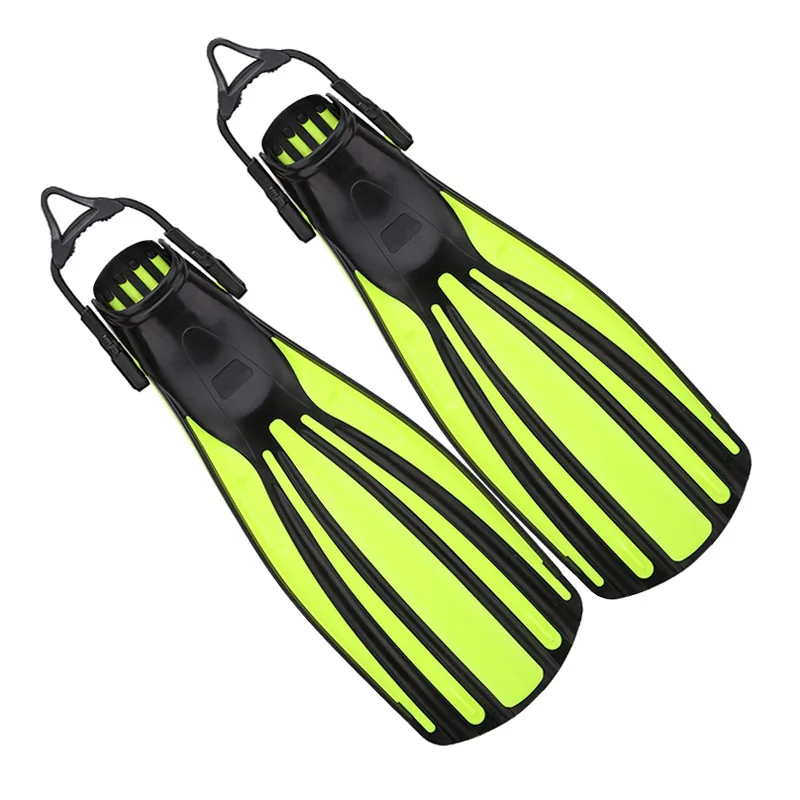 

Four sizes optional large flippers silicone shoelaces four-line diamond frog shoes free diving lung long flippers deep