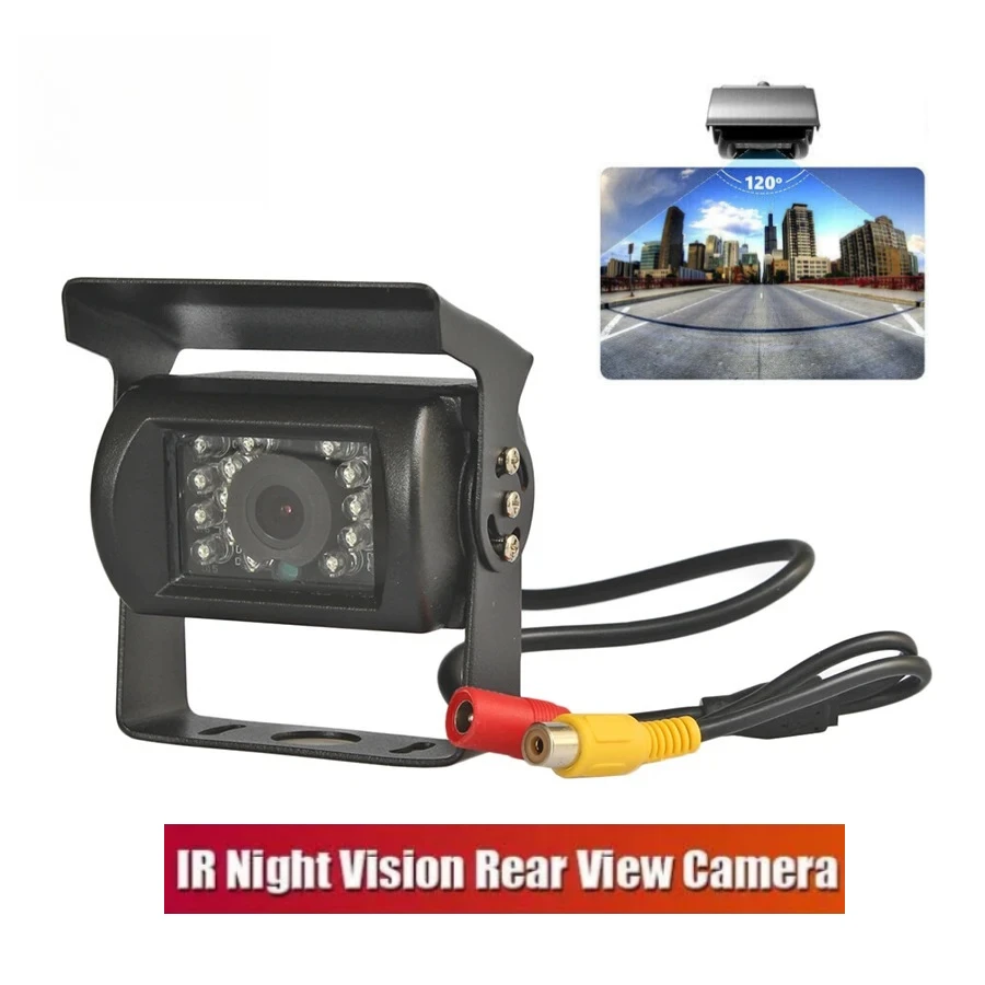 DC 12V-24V 120 Degree Waterproof Color Ccd Reverse Backup Car Truck Bus 18LED Camera With IR Night Vision