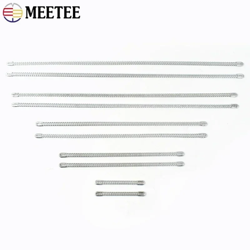 20/50Pcs Meetee 5mm Metal Shapewear Steel Ribbon Spring Fish Bone Making Wedding Dress Corset Side Support Tape DIY Accessories