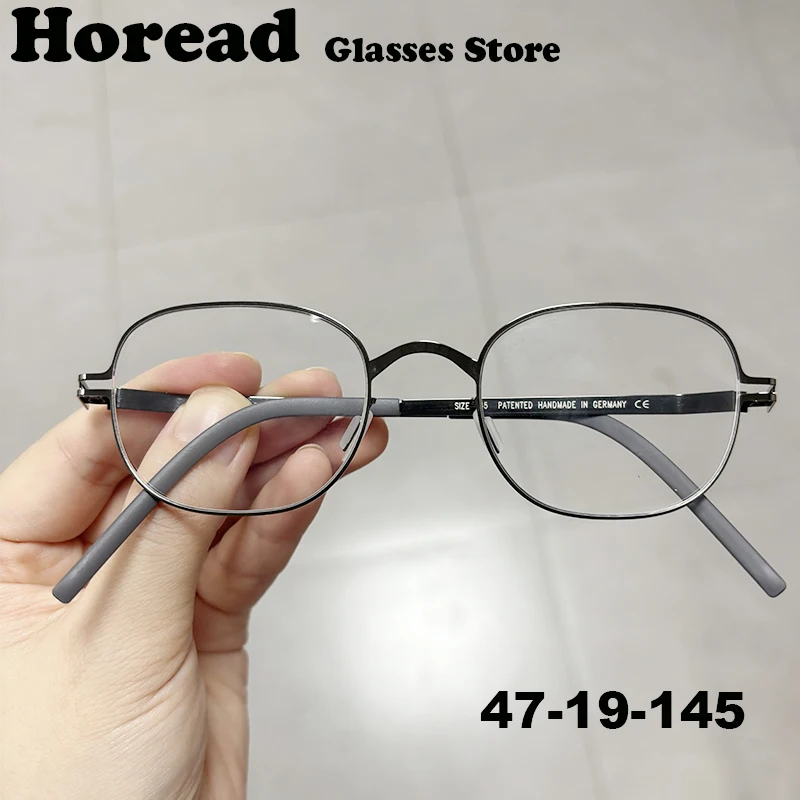 

Fashion Square Men Screwless Glasses Frame Ultralight Handmade Small Eyeglasses Women Vintage Small Face Eyewear Spectacle Gafas