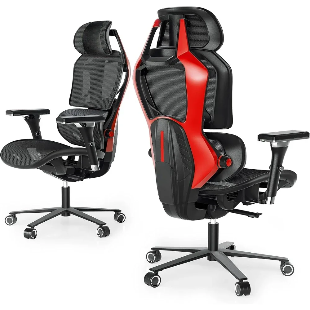 

Ergonomic Gaming Chair, W/Lumbar Support 4D Armrests, Breathable, Seat Depth Adjust, High Back Comfortable Home Computer Chair