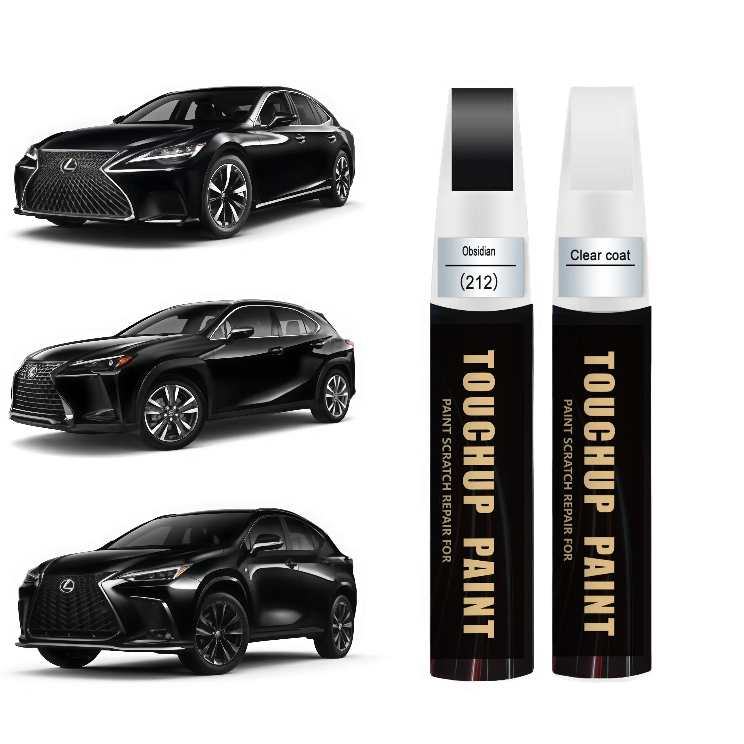 Obsidian 212 for Lexus Touch Up Paint Kit[2K Clear Coat Included],Exact Color Match Touch Up Paint