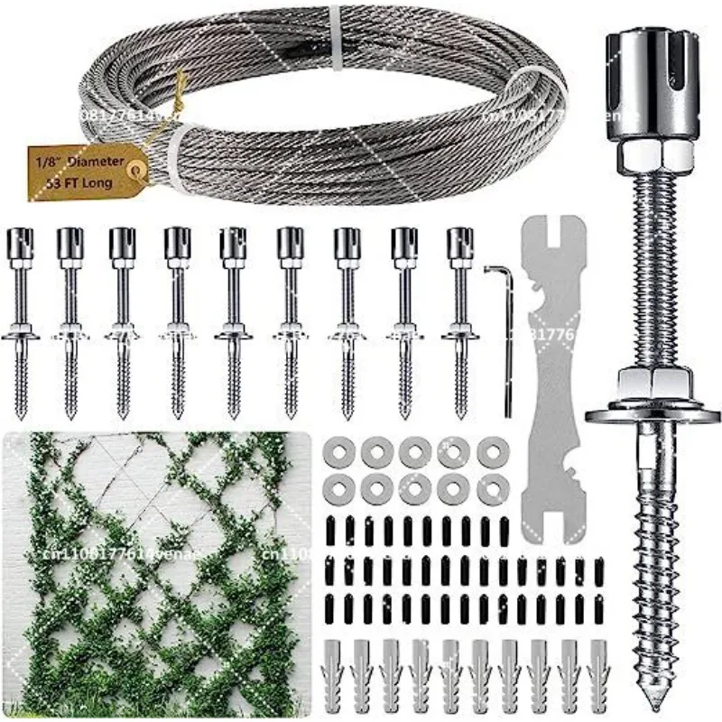 Stainless steel plant climbing wire rope, stainless steel cross buckle set