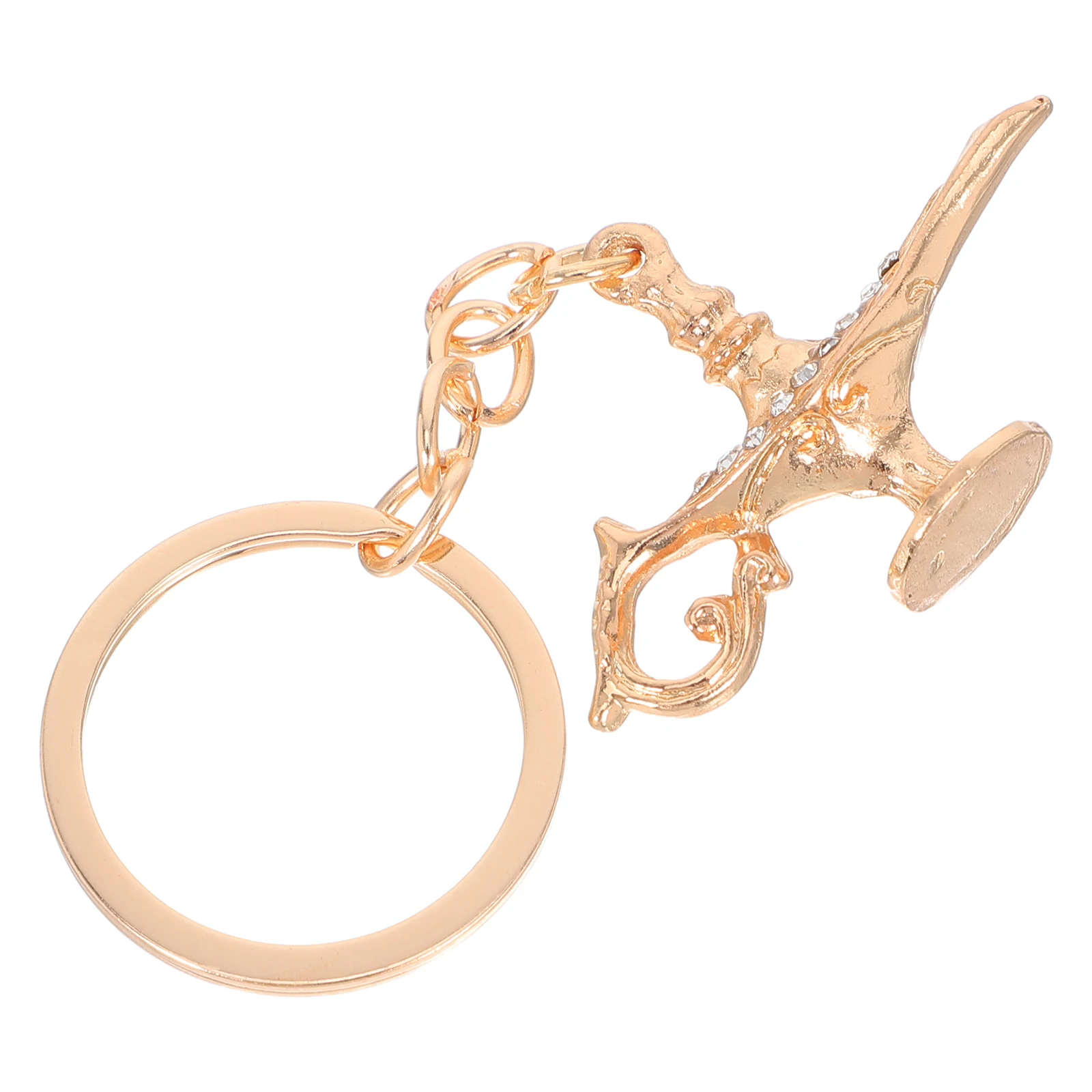 

Lamp Vintage Lamp Shape Keychains Golden Women Retro Key Ring Holder Small Gift Decoration Pendant Bag Accessory