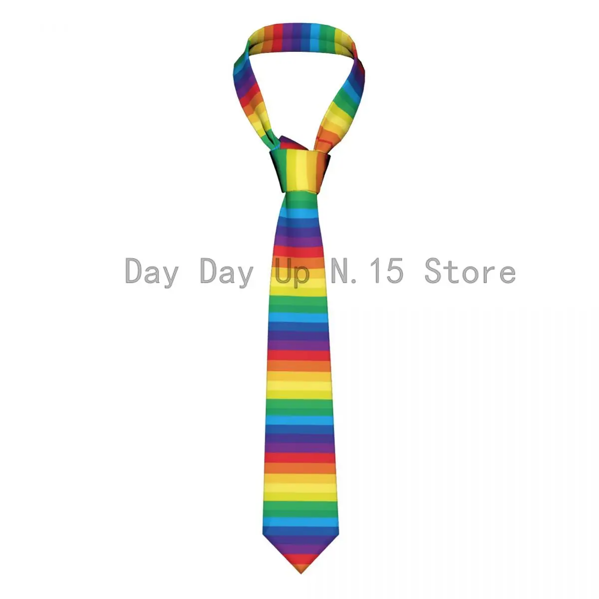 Mens Tie Classic Skinny Striped Multicolored Rainbow Neckties Narrow Collar Slim Casual Tie Accessories Gift