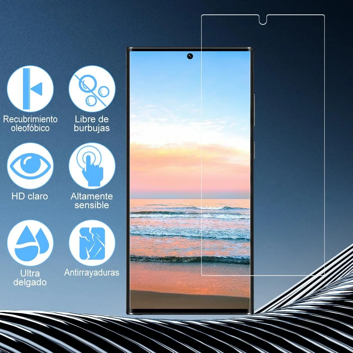 2/4 قطعة HD رقيقة جدا بصمة فتح الزجاج المقسى لفيلم سامسونج جالاكسي S24 الترا 5G #3