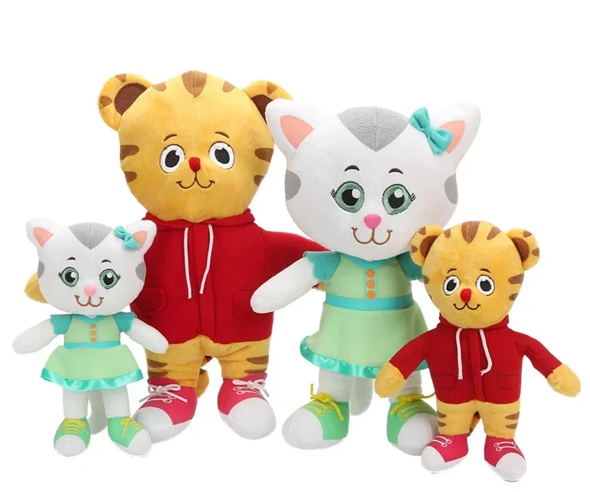 

[Funny] 2pcs/set 30cm Daniel Tiger's Neighborhood Plush stuffed toy Katerina cat Daniel Tiger Friends doll soft cotton kids gift