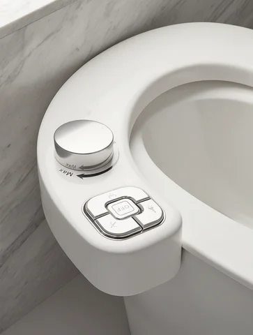 SAMODRA Button Bidet - Non-ElectricSelf  Cleaning Dual Nozzle (Frontal and Rear Wash) Fresh Water Bidet Toilet Seat Attachment