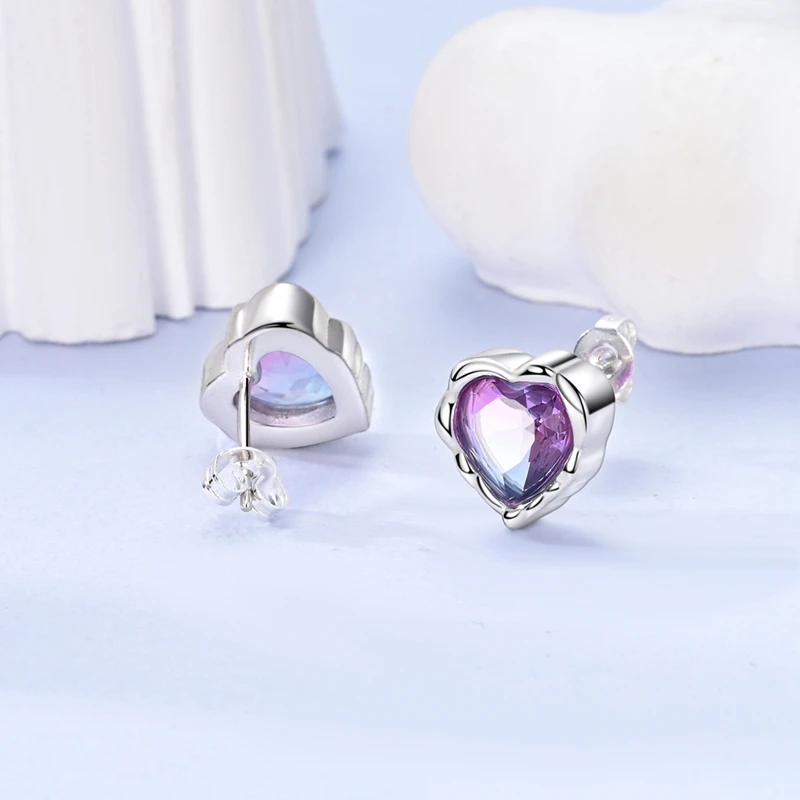 2024 New Arrival 925 Sterling Silver Colorful Oval Gemstone & Butterfly Angel Ring Earrings Women's Rock and Roll Party Jewelry