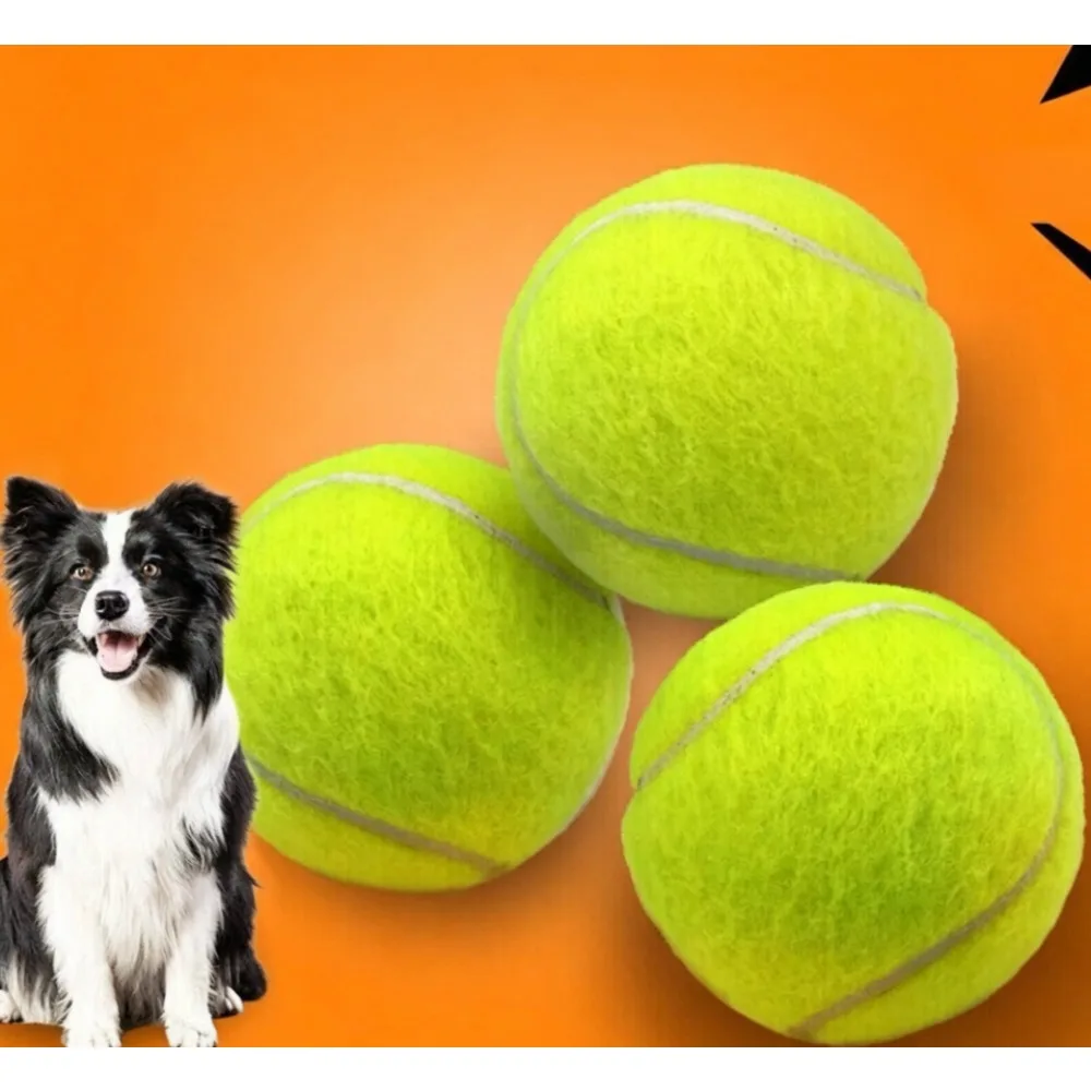 Elastischer Gummi-Tennisball für Haustiere - Verschleißfestes Beißspielzeug, interaktives Apportier-Trainingszubehör für Hunde zum Zähneknirschen und Spielen