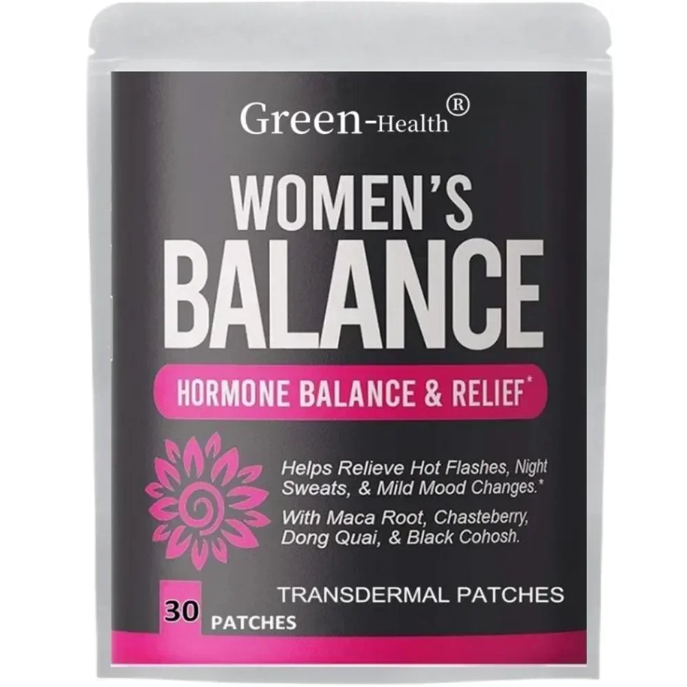 Hormone Balance Transdermal Patches for Women Menopause Relief, Hormonal Support - 30 Patches One Month Supply