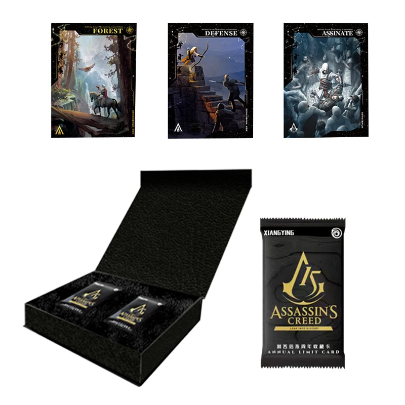 Genuine ASSASSINS CREED Anime Collection Cards Surrounding Special Flash Card Playing Game Board Toys For Family Children Gifts