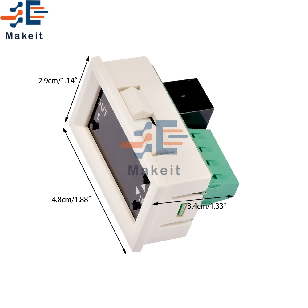 T2401-O/N DC 12V Modul Relay Penunda Waktu Tunda Dual-Display Relay Waktu Digital Langsung/Output Pasif Mini Led Timer Digital