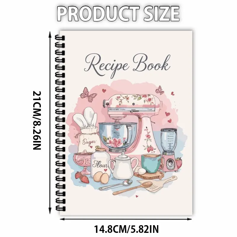 A5 Recipe notebook,suitable for cooking enthusiasts,is an ideal gift for food lovers, recipe planners, and kitchen organizers