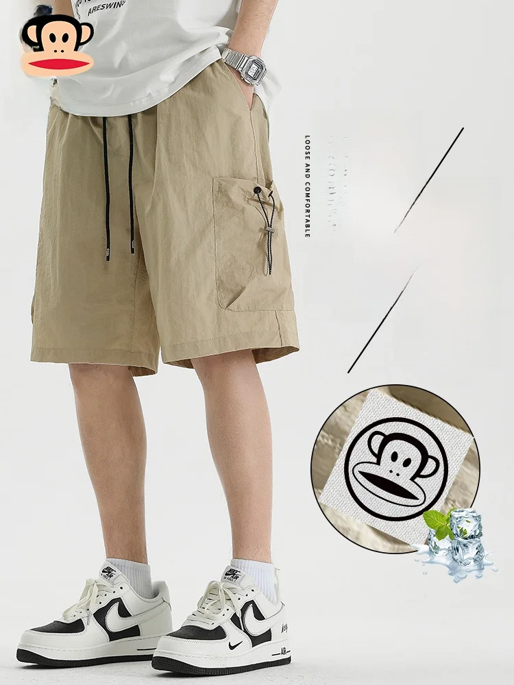 

PaulFrank American Sle Workwear orts Men's Summer Thin Qui Dry Sports Loose Five-Quarter Pants Casual Loose Fit