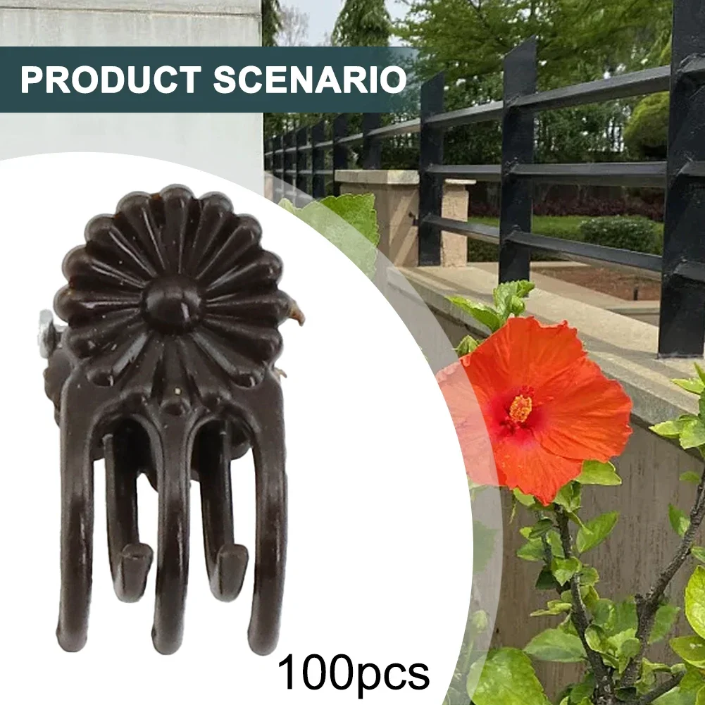 Plant Support Orchid Clips Branch Clamping Climbing Vine Stem Clasp Green Plant Clips PP 100pcs New High Quality
