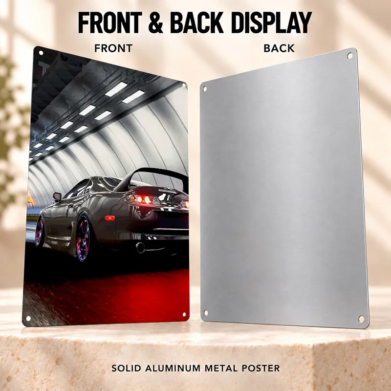 Japanese Performance Car Textured Metal Posters Retro Motorsport Garage Wall Art Personalized Aluminum Sign Keepsake For Drivers
