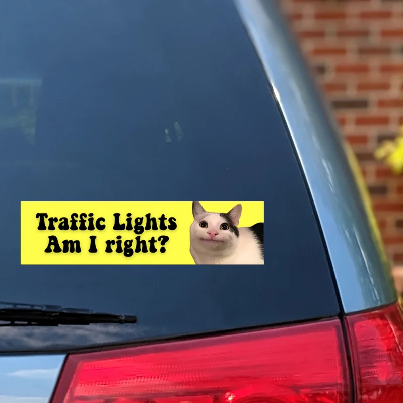 

1 шт. 2D плоская забавная виниловая наклейка с изображением светофора, матовая, водонепроницаемая, самоклеящаяся, для автомобиля, мотоцикла, ноутбука