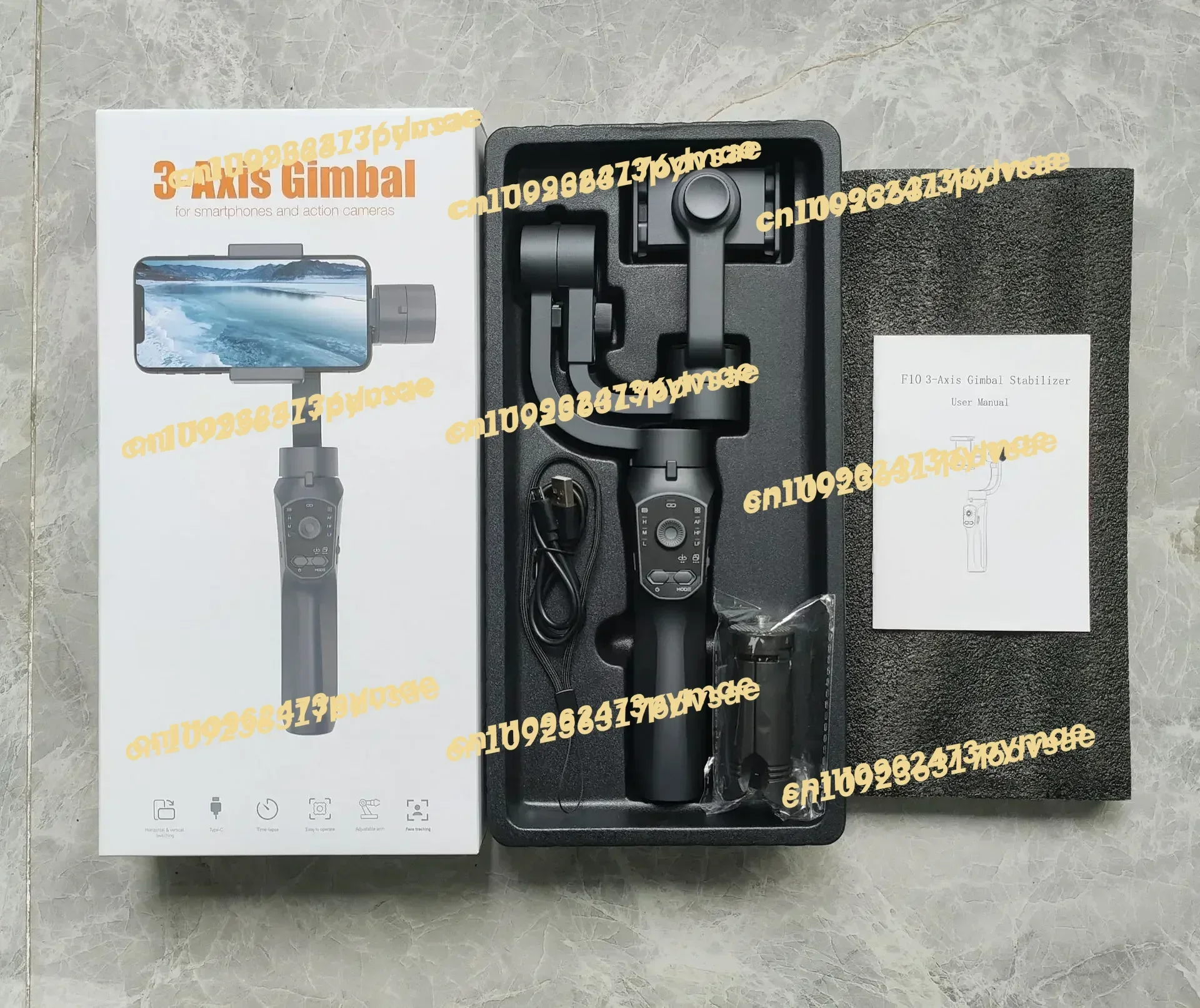 2025 Factory supply  Handheld Stabilizer Selfie Stick F10 Smooth 3 axis Wireless Mobile Phone Gimbal Stabilizer Phone
