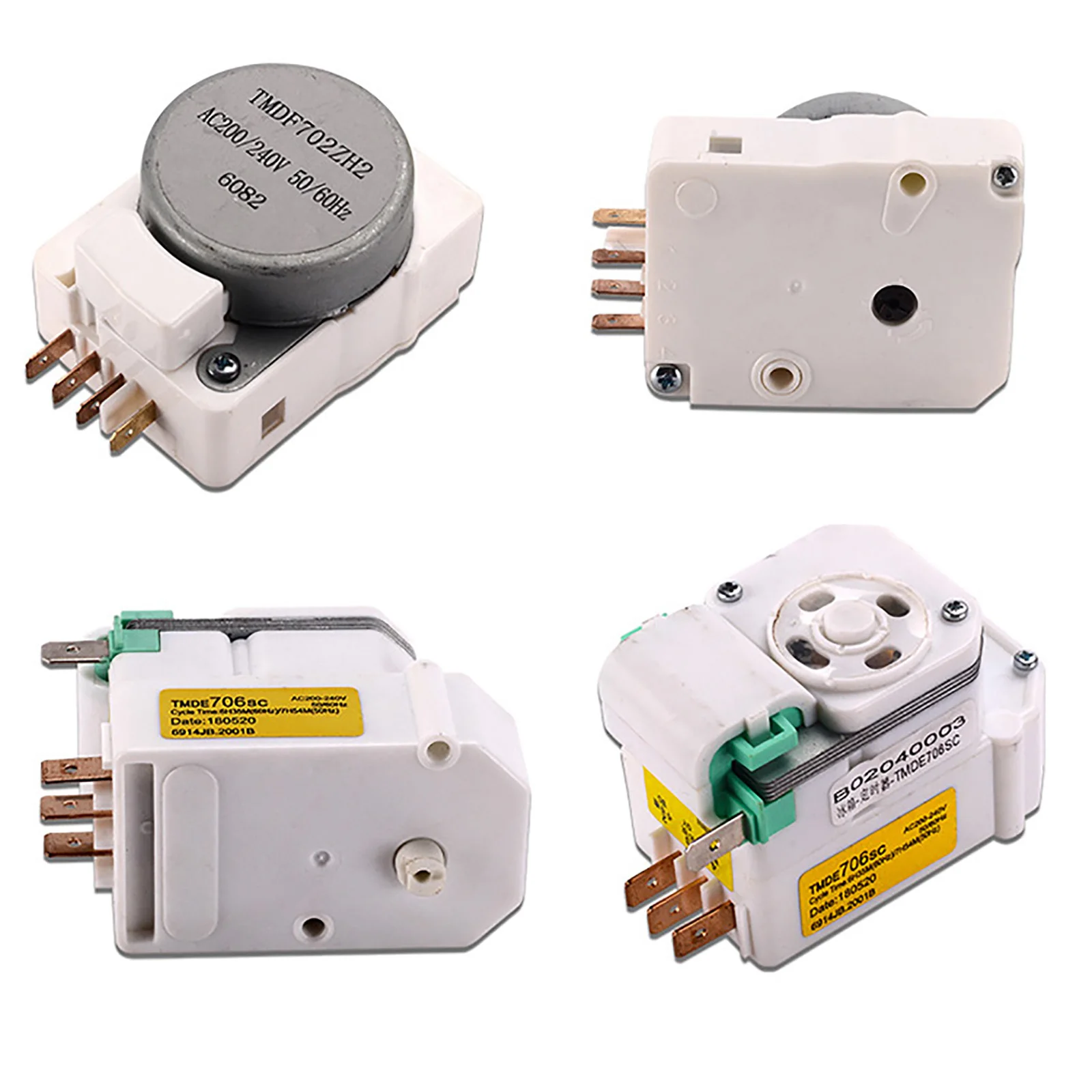 

Professional Defrost Timer 200-240V 50-60Hz 4Plug Fridge Defrosting Timer Freezer Refrigerator Universal Repair Parts