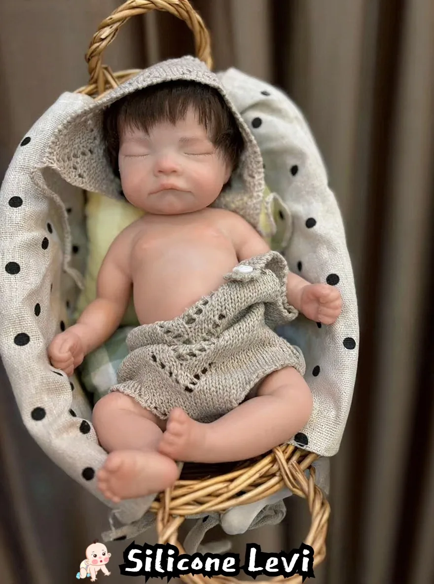 

Aizwa1 10 Inch Levi Silicone Reborn Baby Girl Handmade Newborn bebe reborn de silicona Lifelike Doll for Children's Birthday