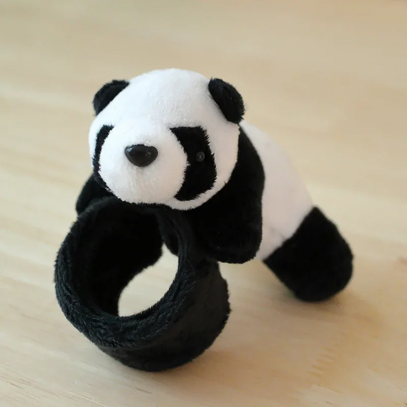 Cute Cartoon Panda Snap Ring Panda Bracelet Panda Plush Hand Ring  Creative Bracelet Plush Toy Children's Birthday Gift image 3