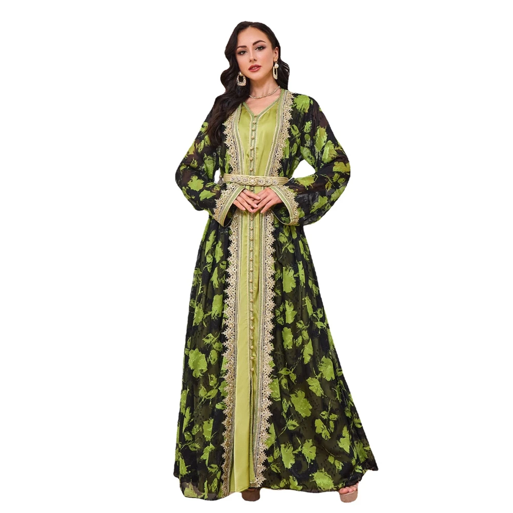 

Women Dress Muslim Abaya Embroidery Party Ramadan Long Dresses Abayas Vestidos Largos Kaftan Arab Long Robe
