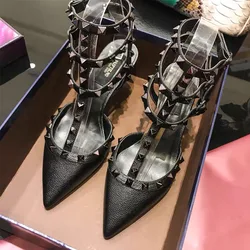 Fashion Brand Summer High Qualityr Women's Sandals Classic Pointed High Heels Sexy Luxury Pumps Wedding Party Shoes