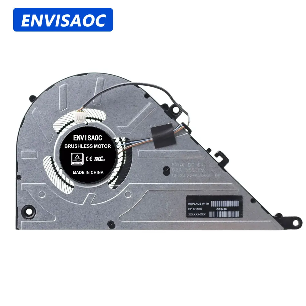 Ventilador de Resfriamento de CPU para Notebook HP OmniBook X 14-FE EliteBook Ultra G1q8 14 polegadas AI PC Laptop OEM - N99792-001