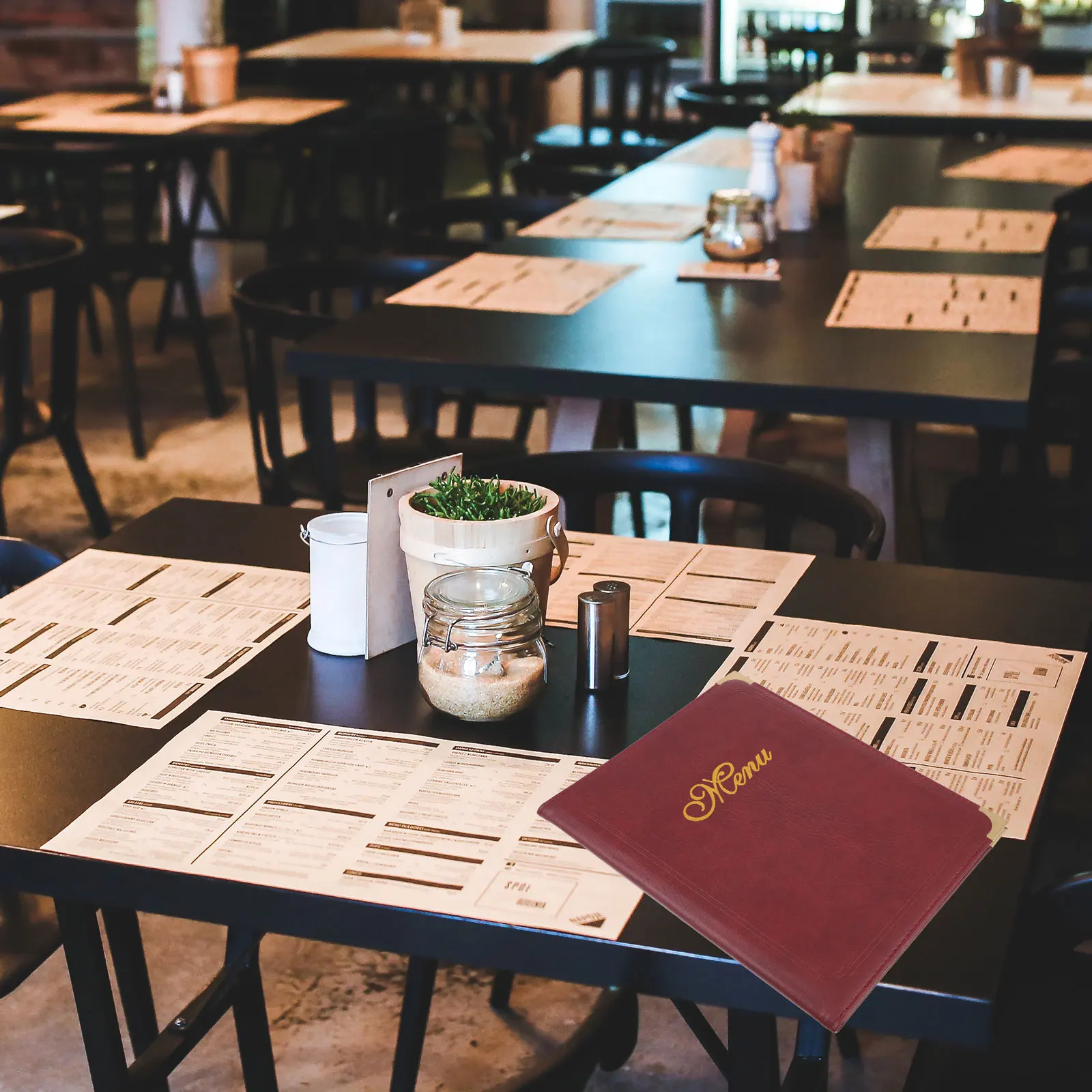 

Menu Book Premium Durable Slide-In Page Design For Restaurant Café Bar Meal Price Folder Reusable Order Holder Kitchen