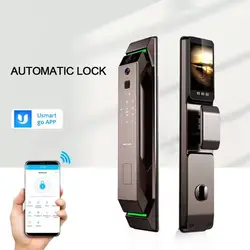 Electronic Automatic Smart Door Lock 3D Face Recognition Fingerprint Keyless Password Wifi Camera Rfid Card Home Lock With tuya