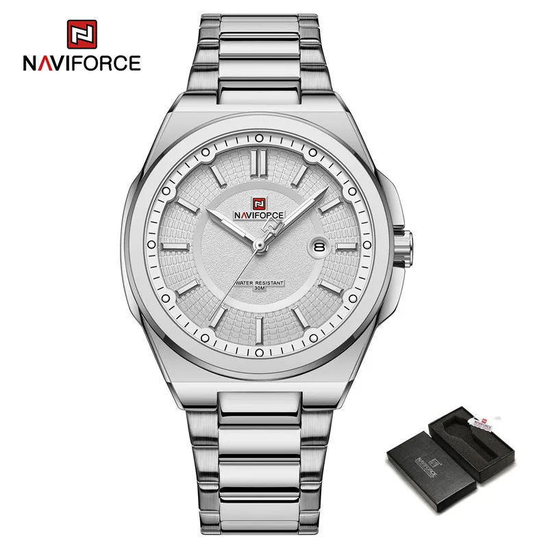 Original Marke Navi force neue Uhren für Männer Casual Sport Mann Edelstahl Armbanduhr wasserdichte Quarz klassische Uhr