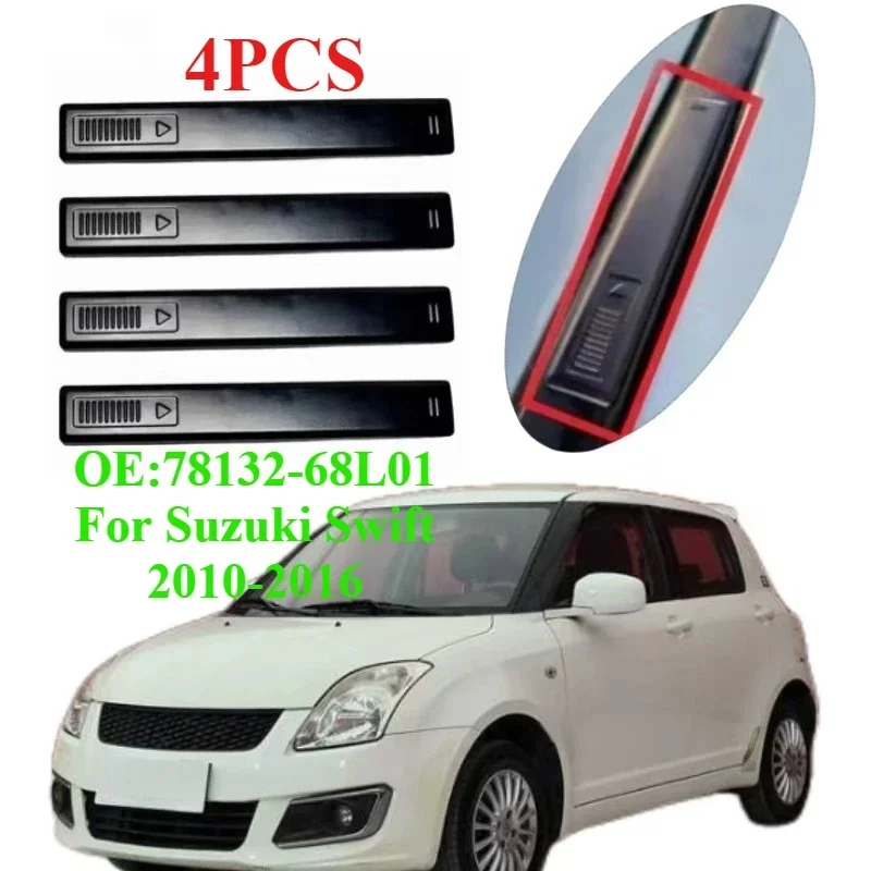 4 piezas de repuesto de clips para riel de techo, cubierta de moldura para barras de techo Suzuki SWIFT, cubierta de clip para moldura superior con orificio