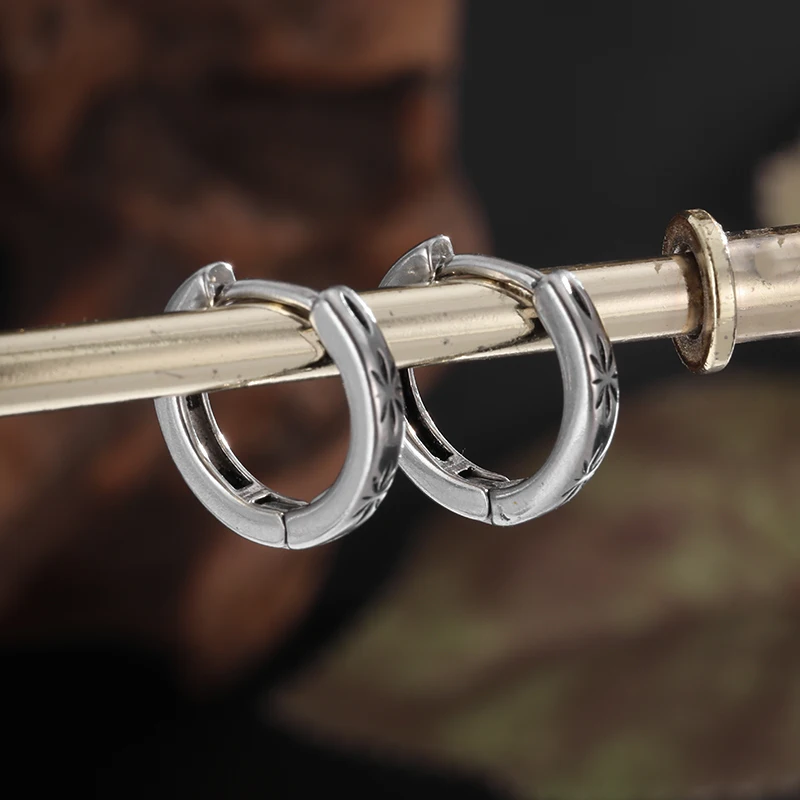 Retro Popular Hip-Hop Rock Earrings for Men and Women Hypoallergenic Earrings Jewelry