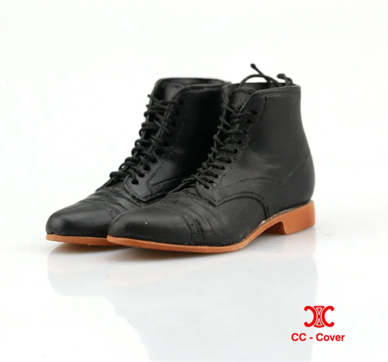 Męski garnitur w skali 1/6, buty wizytowe, sznurowane gumowe buty, żołnierz, solidne buty, model pasujący do 12-calowych figurek akcji z odłączanymi stopami, lalki.