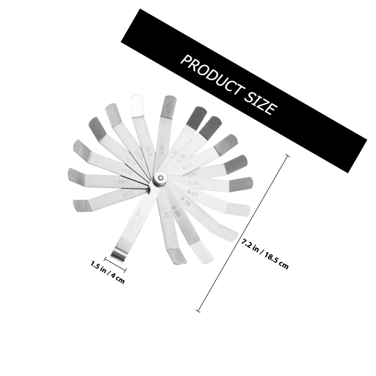 2 قطعة زنبرك ملمس عالي الدقة °   أداة قياس دوارة لقياس سمك الفجوة، مقياس ملمس، قابس متري