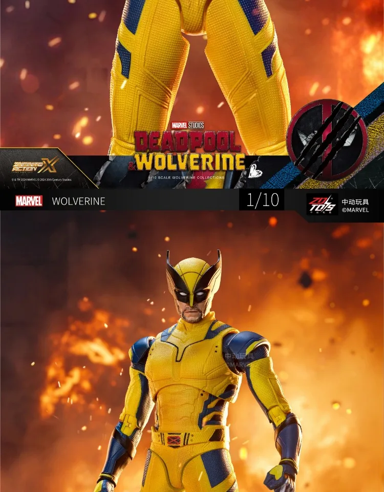 ZD Toys film 1:10 Deadpool & Wolverine Action figures Deadpool Boxed Wolverine Collection Adult Action Figures