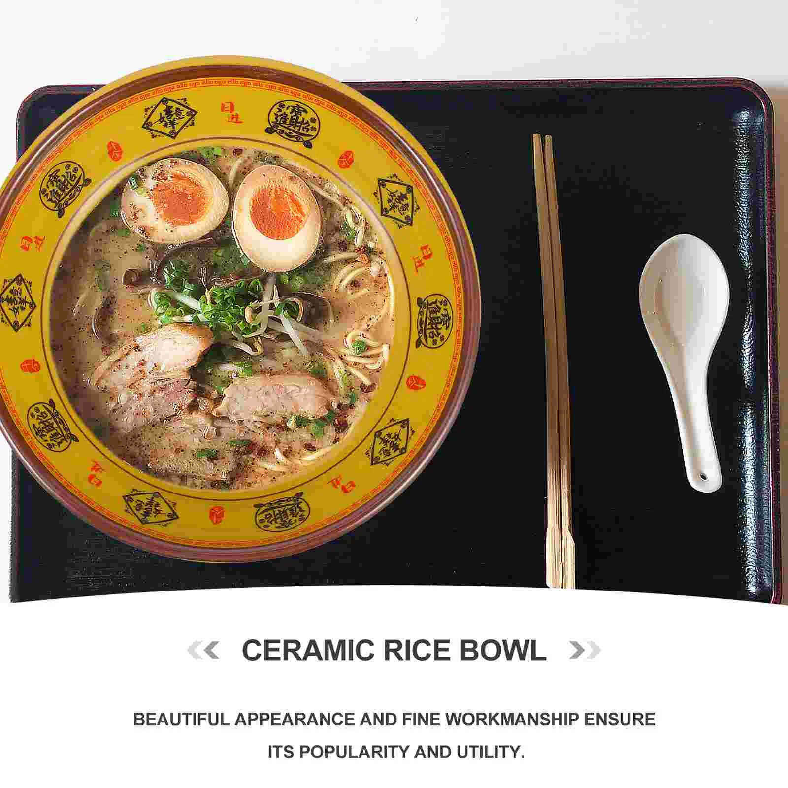 Ramen Bowls Noodle Container Japanese Style Porcelain Imitation Melamine Tableware Food Serving