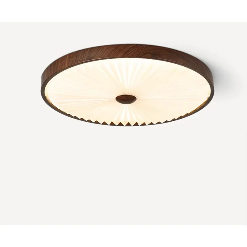 Modern Radial Pleated Diffuser Ceiling Lamp Round LED Mount Light Decorative Indoor Ceiling Lighting Apartment Study Room