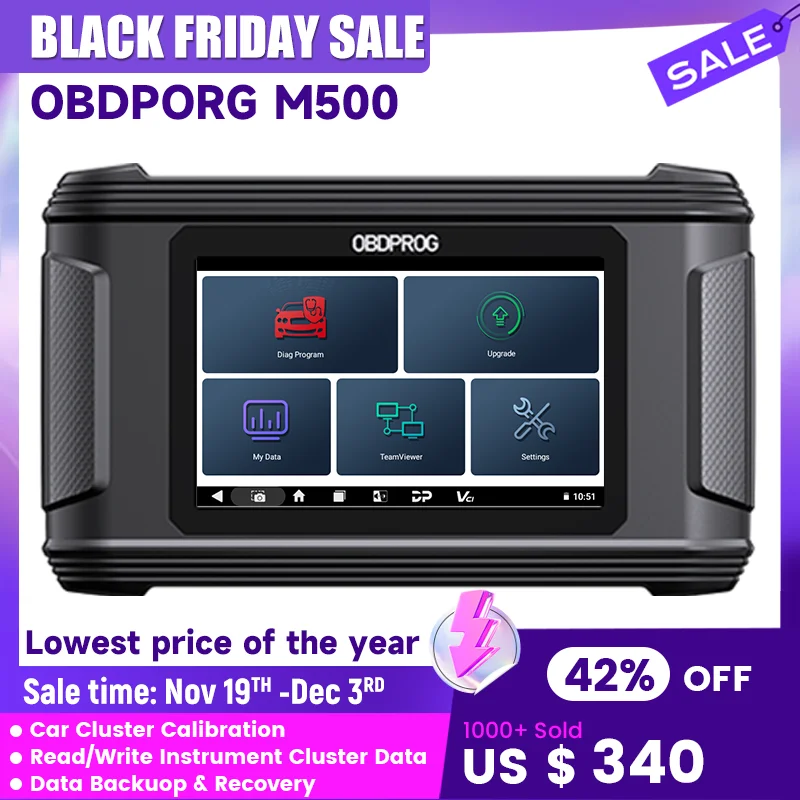 

Автомобильный кластер OBDPROG M500, калибровка кластера OBD2, диагностические инструменты, сброс масла, инструмент для регулировки кластера, автоматический сканер