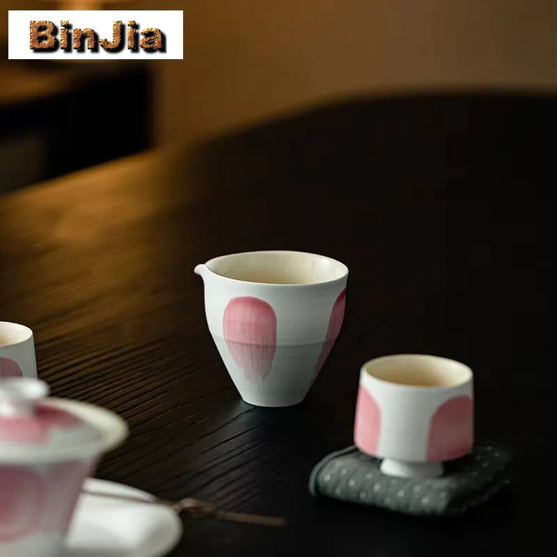 160 مللي مسحوق يين إبريق شاي اليد سحبت الوردي معرض كوب تخدم تشا هاي العدالة القهوة الحرفية اكسسوارات لوازم هدية #3