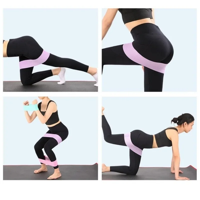 Set of elastic resistance bands for yoga, indoor training equipment, fitness, resistance exercise, exercise, rubber