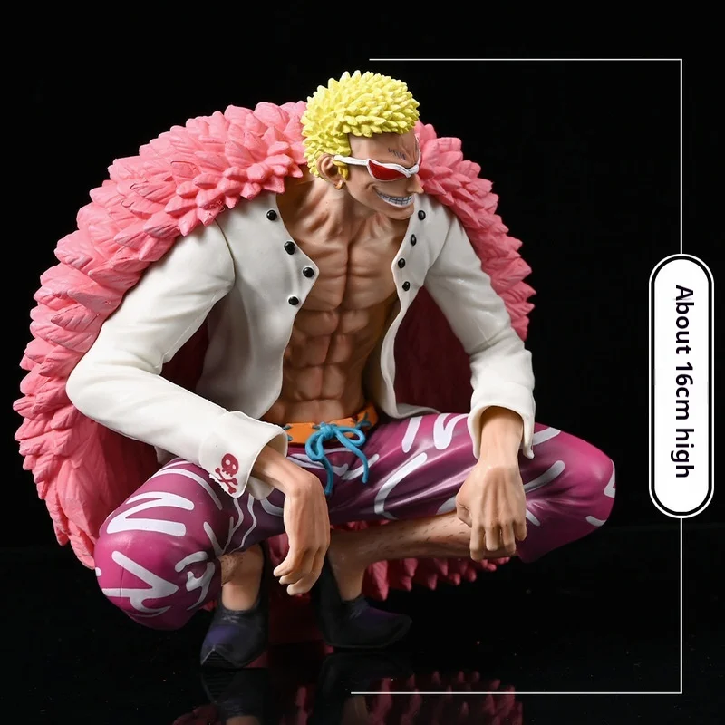 New 16cm Bandai One Piece Anime Figure Donquixote Doflamingo With Devil Fruit Variable Action Model Pvc Desktop Collection Gift