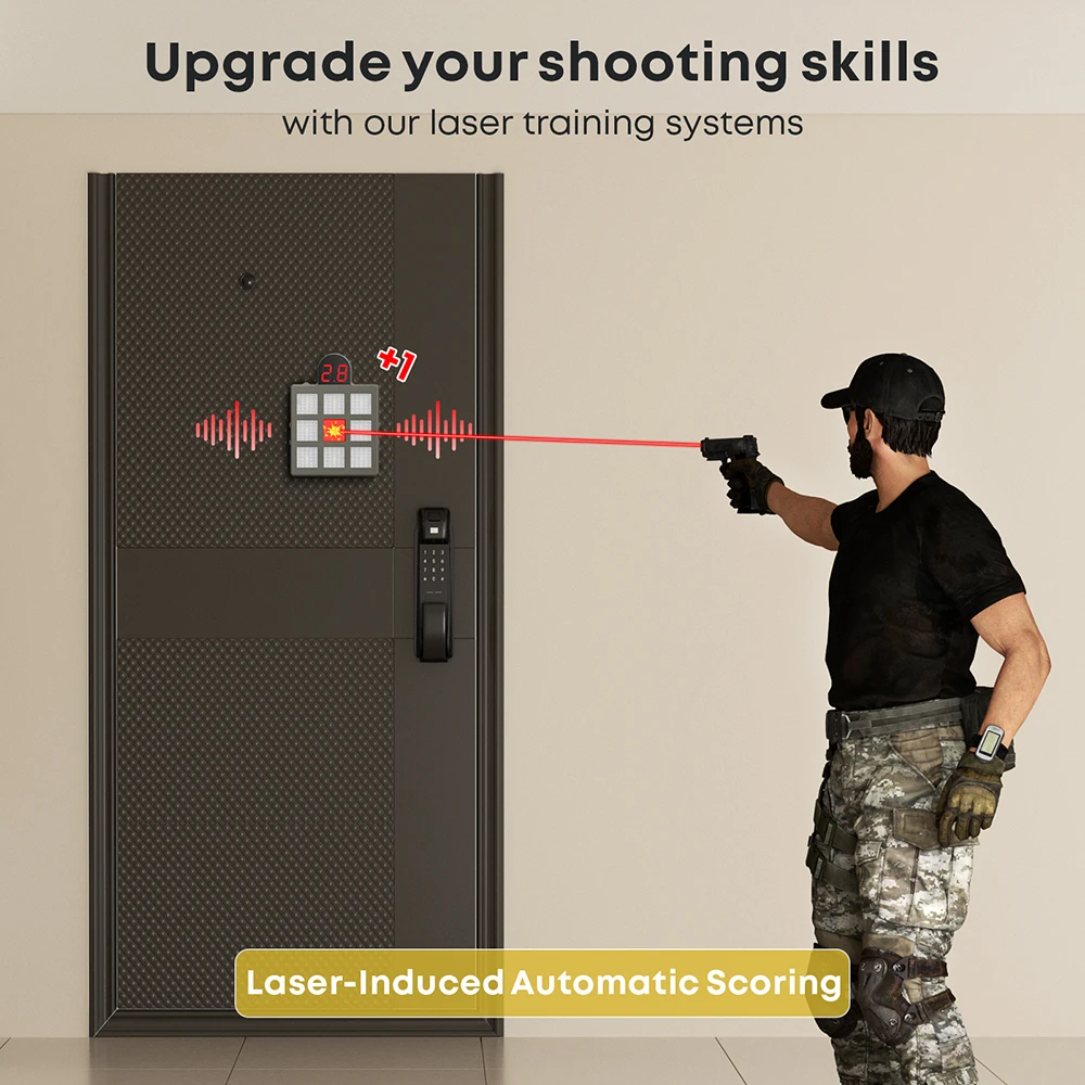 Dry Fire Laser Training Target Electronic Counting Laser Target with Sound Feedback 4 Modes for Dry Fire Shooting Training