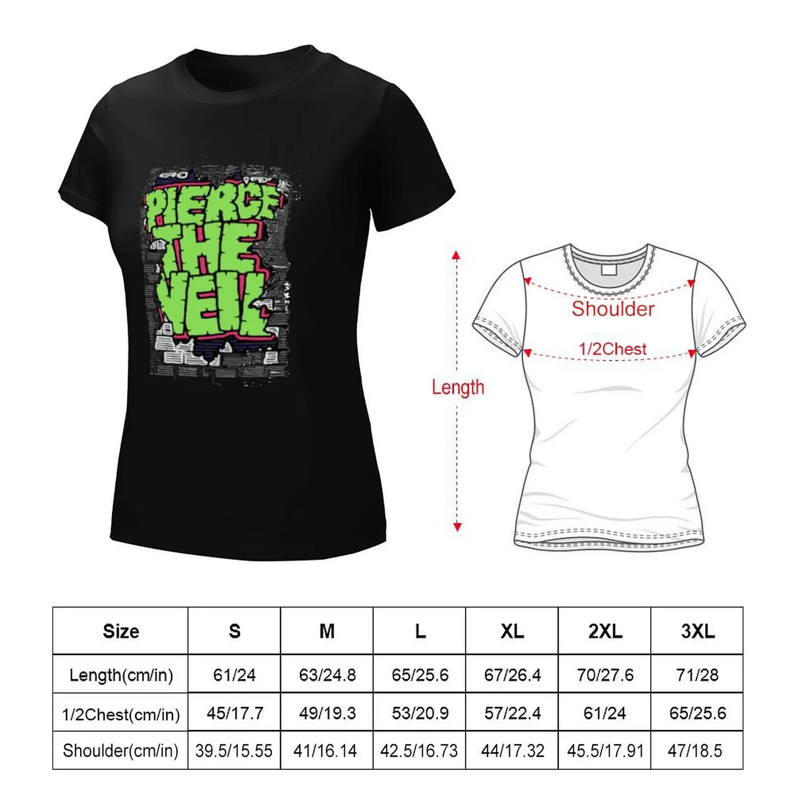 pierce the veil T-Shirt hippie clothes Female clothing aesthetic clothes shirts graphic tees t shirt dress Women