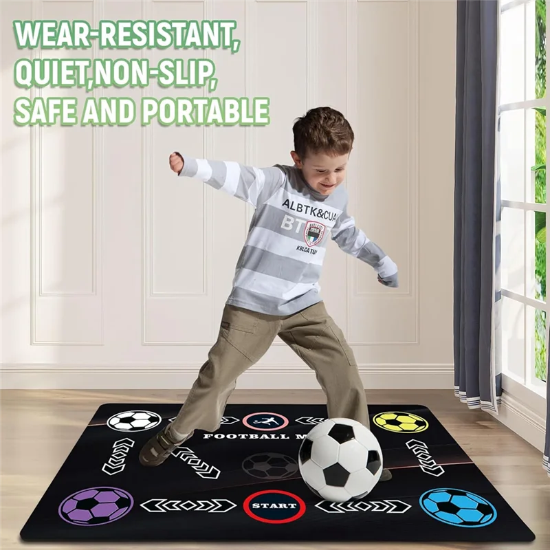 

RTSHE-Soccer Footwork Skill Training Mat - Silent, Non-Slip Ideal For All Soccer Levels
